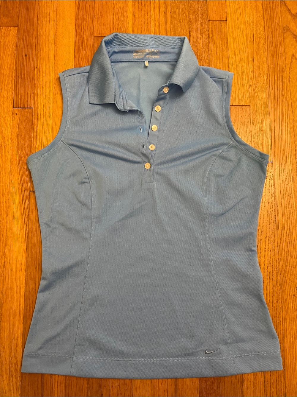 Nike Women’s Powder Blue Sleeveless Polo Tank